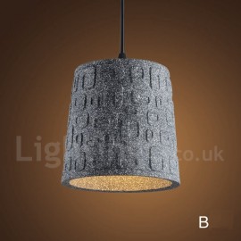 Retro / Vintage Concrte 1 Light Pendant Light for Dining Room Living Room Bedroom Lamp