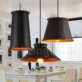 Retro / Vintage 1 Light Metal Pendant Light for Dining Room Living Room Bedroom Lamp