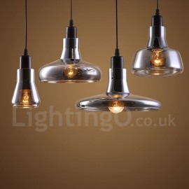 Retro / Vintage 1 Light Living Room Dining Room Pendant Light with Glass Shade