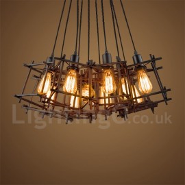 Retro / Vintage Bar Dining Room Metal Pendant Light (Multiple Shades with one pendant fixed) (Please select the Quantity of the shade below)