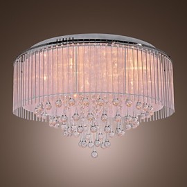 Max 20W Modern/Contemporary Crystal Electroplated Flush Mount Living Room / Bedroom / Dining Room