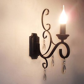 Crystal Candle Lamp Iron Creative Personality Corridor Staircase Decoration Bedside Lamp Wall Lamp