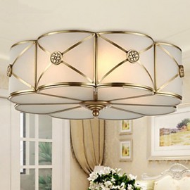 5 Traditional/Classic / Rustic/Lodge LED / Bulb Included Brass Metal Flush Mount Living Room / Bedroom / Dining Room