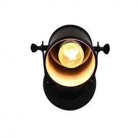 AC220V-240V 4W E27 Led Light Painted Steel Wall Lamp Dumb Black American Coffee Decoration Retro Wall Light Lightsaber Lamp On Wall