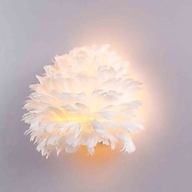 Feather Wall Lights 1 LightsModern/Contemporary Bedroom Hotel Wall Sconces E12/E14