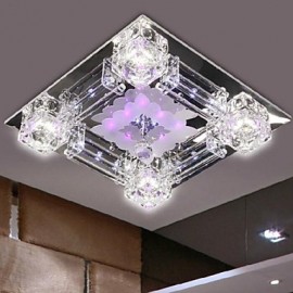 Max 3W Modern/Contemporary Crystal / LED / Bulb Included Electroplated Glass Flush Mount Bedroom / Dining Room / Hallway