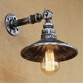 AC 220V-240V 40W E27 Industrial Style Nordic Water Pipe Wall Lamp Wall Light-Silver