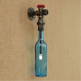 AC 220V-240V 3W E27 Wall Switch With Water Pipe Bottle Wall Light
