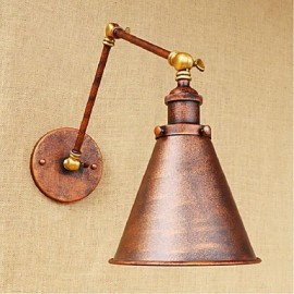 AC 110V-130V / AC 220V-240V 40W E27 Long-arm Half-rust Retro Creative Nostalgic Retractable Folding Wall Sconces Wall Light