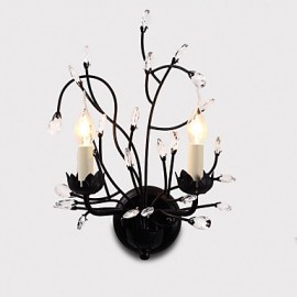 2 Lights Black Wall Lights E12 E14 Modern/Contemporary Traditional/Classic Rustic/Lodge Country Painting Feature for Crystal LEDUplight