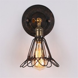 Max 60W Retro Industrial Style Country Metal Wall Lights Restaurant Cafe Mini Wall Sconces