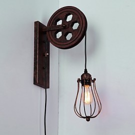 Industrial Retro Iron Wall Lamp Creative Personality Lift Pulley Wall Lamp