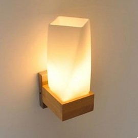 Simplicity Nordic Wood Art Living Room Corridor Balcony Glass Solid Wood Wall Lamp Of Bedroom The Head Of A Bed
