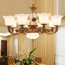 8 Light Traditional/Classic LED Integrated Living Room,Dining Room,Bed Room Metal Luxury Chandeliers