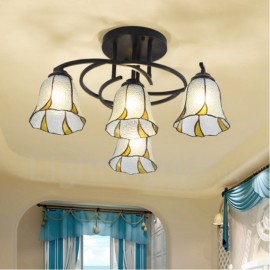 4 Light Mediterranean Style LED Integrated Bath Room,Living Room,Bed Room,Dining Room E27 Metal Chandeliers