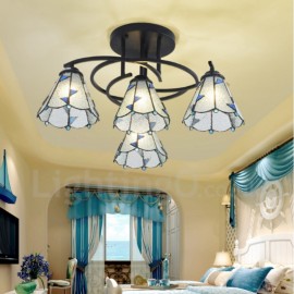 4 Light Mediterranean Style LED Integrated Bath Room,Living Room,Bed Room,Dining Room E27 Metal Chandeliers