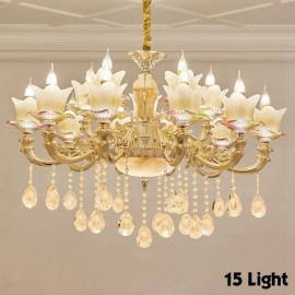 15 Light Traditional/Classic LED Integrated Living Room,Dining Room,Bed Room Metal Chandeliers