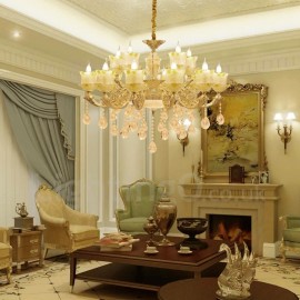 15 Light Traditional/Classic LED Integrated Living Room,Dining Room,Bed Room Metal Chandeliers