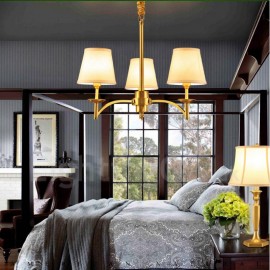 3 Light Rustic/Lodge LED Integrated Living Room,Dining Room,Bed Room Metal Copper Chandeliers