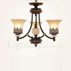 3 Light Traditional/Classic LED Integrated Living Room,Dining Room,Bed Room Metal Chandeliers