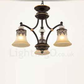 3 Light Traditional/Classic LED Integrated Living Room,Dining Room,Bed Room Metal Chandeliers