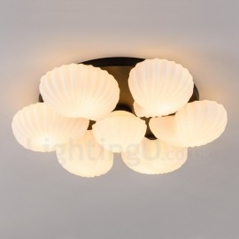 7 Light Traditional/Classic LED Integrated Living Room,Dining Room,Bed Room E27 Chandeliers with Glass Shade