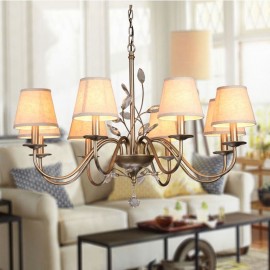 8 Light Rustic/Lodge LED Integrated Living Room,Dining Room,Bed Room Metal Chandeliers