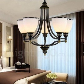 5 Light Rustic/Lodge LED Integrated Living Room,Dining Room,Bed Room Metal Chandeliers