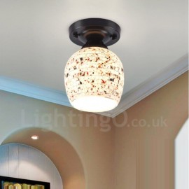 Mediterranean Style LED Integrated Living Room,Dining Room,Bed Room E27 Flush Mount