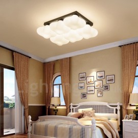 6 Light Rustic/Lodge LED Integrated Living Room,Dining Room,Bed Room E27 Flush Mount