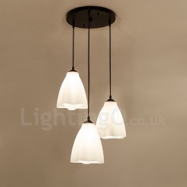 3 Light Traditional/Classic LED Integrated Living Room,Dining Room,Bed Room Metal Pendant Lights