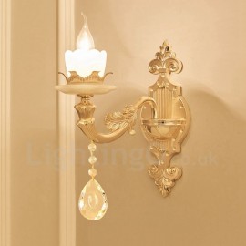 Single Light Traditional/Classic LED Integrated Living Room,Dining Room,Bed Room Metal Luxury Indoor Wall Sconces