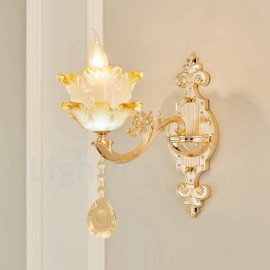 Single Light Traditional/Classic LED Integrated Living Room,Dining Room,Bed Room Metal Luxury Indoor Wall Sconces