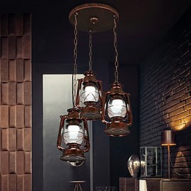 Rustic/Lodge Vintage Retro Mini Style Metal Living Room Bedroom Dining Room Pendant Light