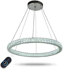 Dimmable LED Ring Ceiling Pendant Lights Modern Chandeliers Lighting Indoor Light Lamp with Remote Control