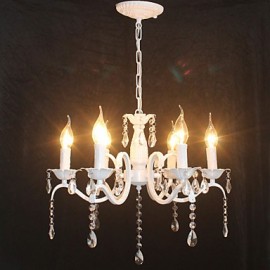 Chandelier Modern Crystal Mini Candle Style Iron Lamp Restaurant Study / Office Children's Room Lamps