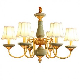 All Copper Chandelier Jade Decorative Living Room Chandelier 6A