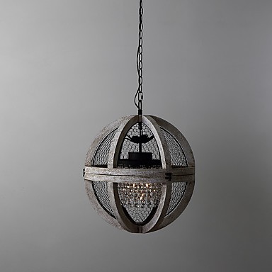 Vintage Metal Amercian Industrial Loft Painting Color Wooden Chandelier Lamp for the Indoor / Hotel / Coffee Room / Decorate Pendant Lamp