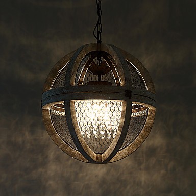 Vintage Metal Amercian Industrial Loft Painting Color Wooden Chandelier Lamp for the Indoor / Hotel / Coffee Room / Decorate Pendant Lamp