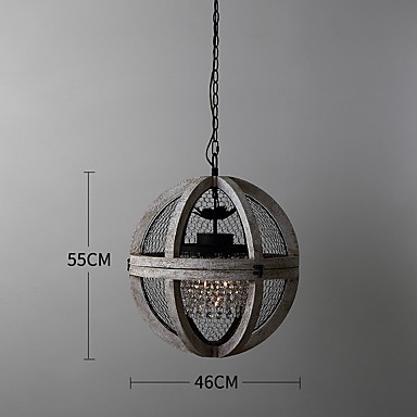 Vintage Metal Amercian Industrial Loft Painting Color Wooden Chandelier Lamp for the Indoor / Hotel / Coffee Room / Decorate Pendant Lamp