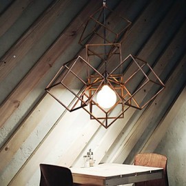 Pendant, 1 Light, Vintage Minimalist Iron Painting Chandeliers