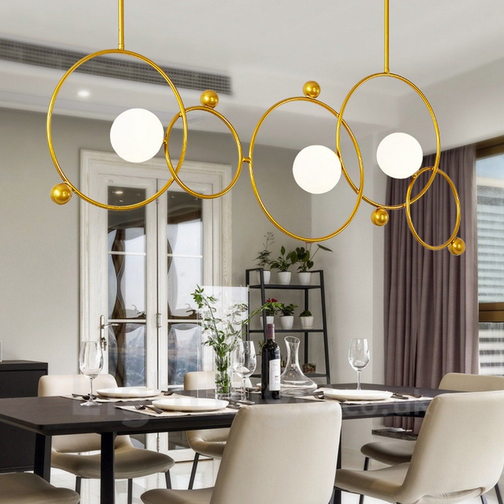 3 Light Modern / Contemporary Ceiling Lights Copper ...