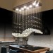 Modern LED Crystal Ceiling Pendant Light Indoor Chandeliers Home Hanging Down Lighting Lamps Fixtures