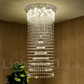 Modern LED Crystal Ceiling Pendant Light Indoor Chandeliers Home Hanging Down Lighting Lamps Fixtures