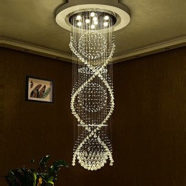 Extra Length 5 Meter Modern LED Crystal Ceiling Pendant Light Indoor Chandeliers Home Hanging Down Lighting Lamps Fixtures