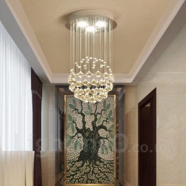 3 Light Modern LED Crystal Ceiling Pendant Light Indoor Chandeliers Home Hanging Down Lighting Lamps Fixtures