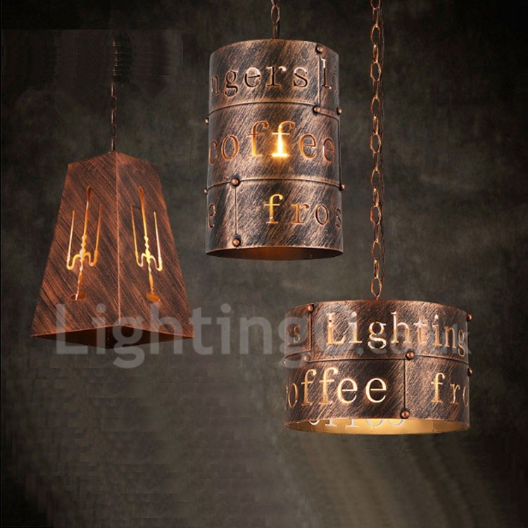 1 Light Retro Vintage Pendant Light For Living Room Study