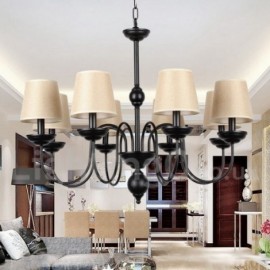 8 Light Rustic Living Room Dining Room Bedroom Study Room/Office Retro Contemporary Candle Style Chandelier