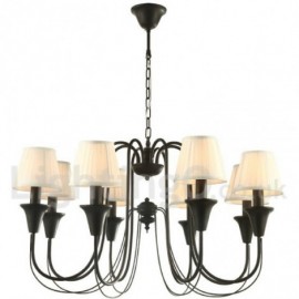 8 Light Black Living Room Bedroom Dining Room Retro Candle Style Chandelier