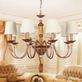 8 Light Living Room Bedroom Dining Room Retro Hotel Candle Style Chandelier